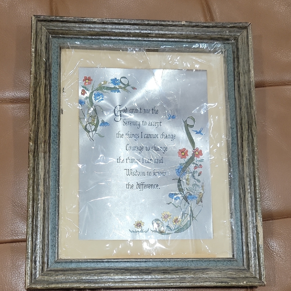 Rustic Gray Wooden Frame with Inspirational Quote